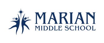 Marian Middle School wordmark: the star-and-figures mark beside MARIAN set in serif capitals, with MIDDLE SCHOOL letterspaced beneath